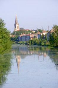 River Scene Damvix, Marais Poitevin